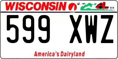 WI license plate 599XWZ