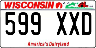 WI license plate 599XXD