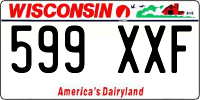 WI license plate 599XXF