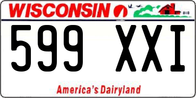 WI license plate 599XXI