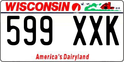 WI license plate 599XXK