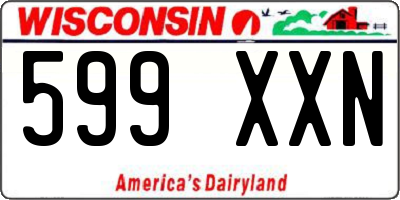 WI license plate 599XXN