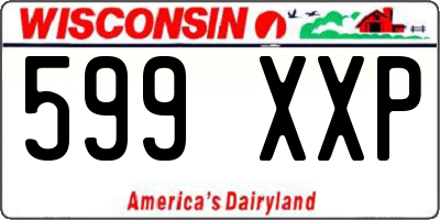 WI license plate 599XXP