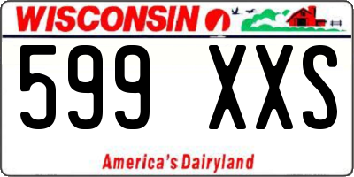 WI license plate 599XXS