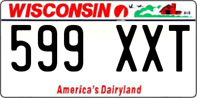WI license plate 599XXT