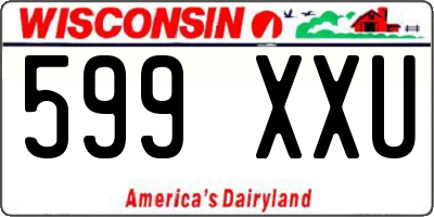 WI license plate 599XXU