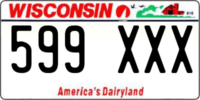 WI license plate 599XXX
