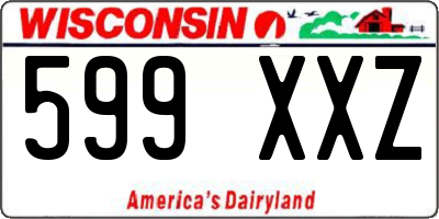 WI license plate 599XXZ