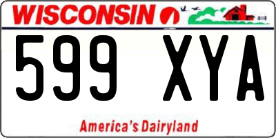 WI license plate 599XYA