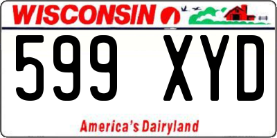 WI license plate 599XYD