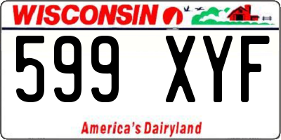 WI license plate 599XYF