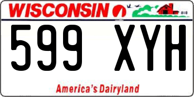 WI license plate 599XYH