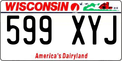 WI license plate 599XYJ