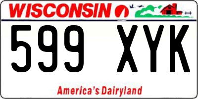 WI license plate 599XYK