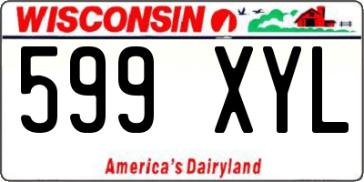 WI license plate 599XYL