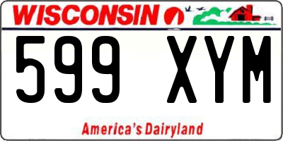 WI license plate 599XYM