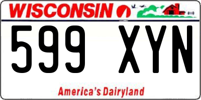 WI license plate 599XYN