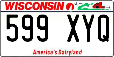 WI license plate 599XYQ
