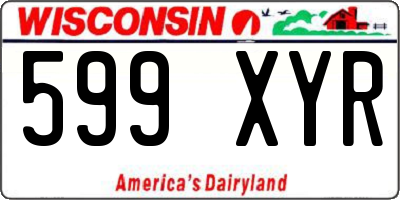 WI license plate 599XYR