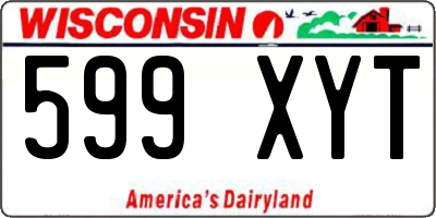 WI license plate 599XYT