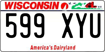 WI license plate 599XYU