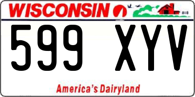 WI license plate 599XYV