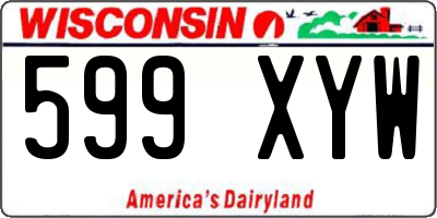 WI license plate 599XYW