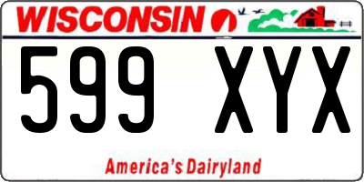WI license plate 599XYX