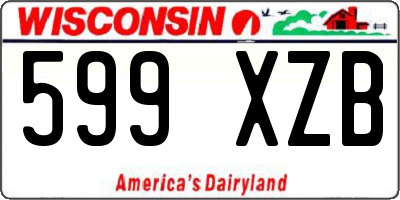 WI license plate 599XZB