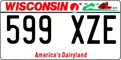 WI license plate 599XZE