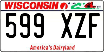 WI license plate 599XZF