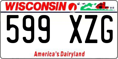 WI license plate 599XZG