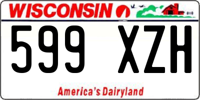 WI license plate 599XZH