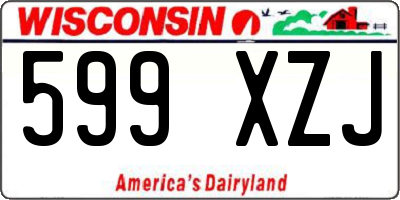 WI license plate 599XZJ
