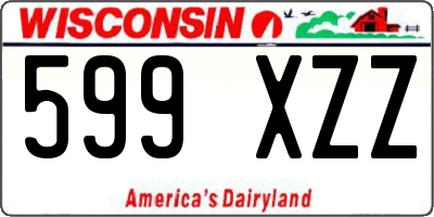 WI license plate 599XZZ