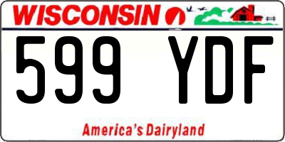 WI license plate 599YDF