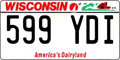 WI license plate 599YDI