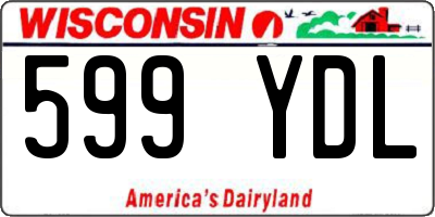 WI license plate 599YDL