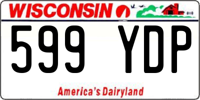 WI license plate 599YDP