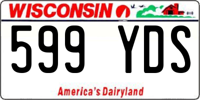 WI license plate 599YDS