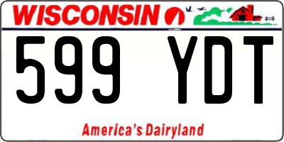WI license plate 599YDT