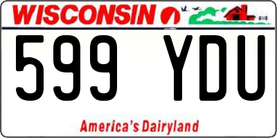 WI license plate 599YDU