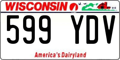 WI license plate 599YDV