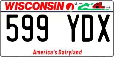 WI license plate 599YDX