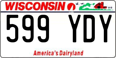 WI license plate 599YDY