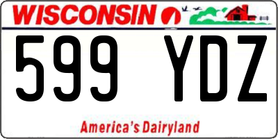 WI license plate 599YDZ