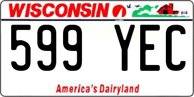 WI license plate 599YEC