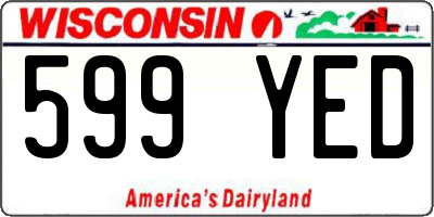 WI license plate 599YED