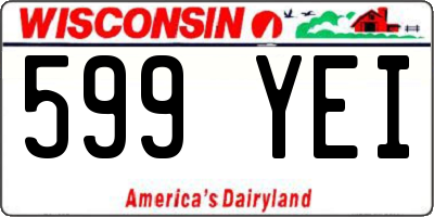 WI license plate 599YEI