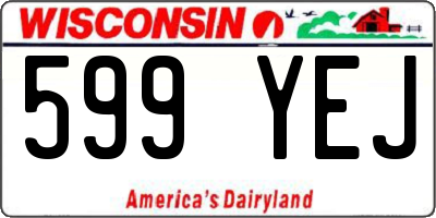 WI license plate 599YEJ